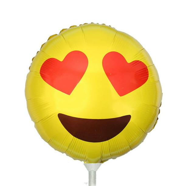 Qualatex Smiley Wink Heart 9" Mini Air Fill Foil Balloons x 2 